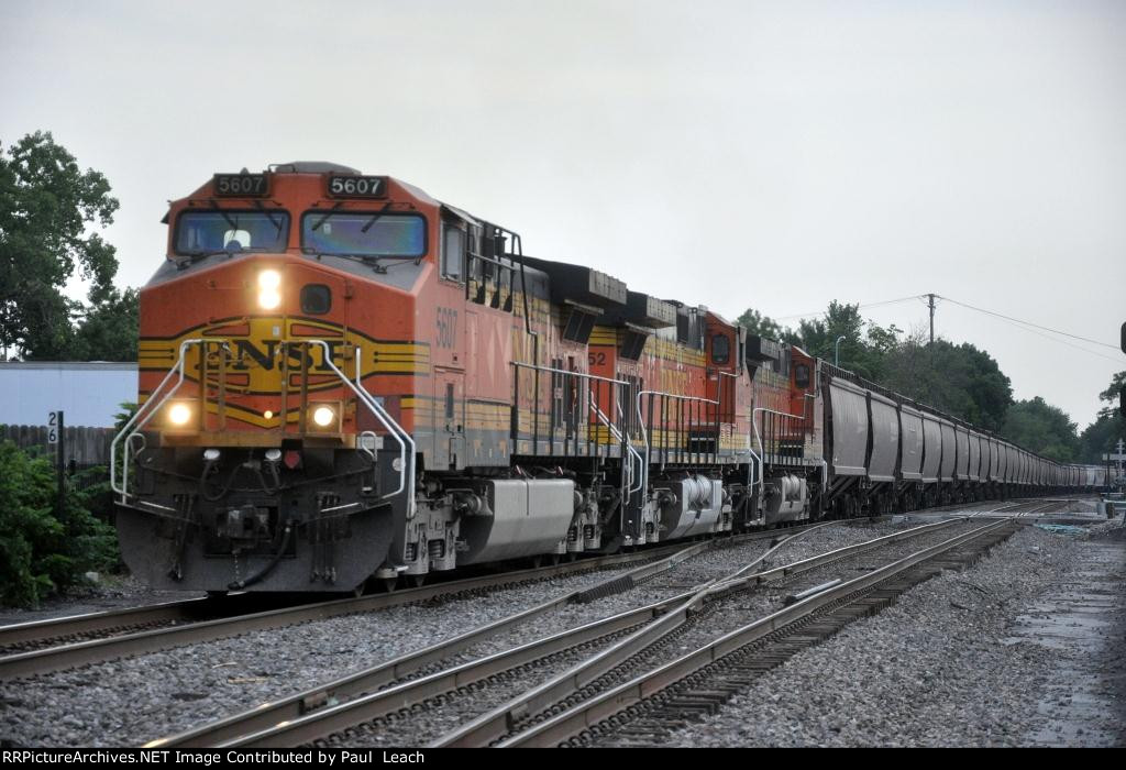 Grain train cruises west